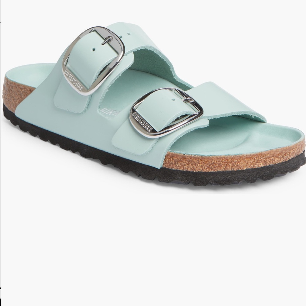 Birkenstock women Arizona Big Buckle slide sandals in surf green Eu 39 US 8-8.5